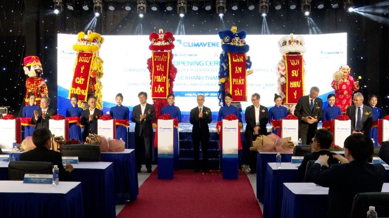 Công ty TNHH Thiết bị điện lạnh Climaveneta Chat Union Việt Nam khánh thành nhà máy tại huyện Bến Lức