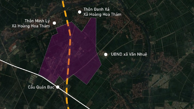 Toàn cảnh vị trí quy hoạch KCN Tân Á – Đại Thành trên đường Tân Phúc – Võng Phan qua Ân Thi, Hưng Yên