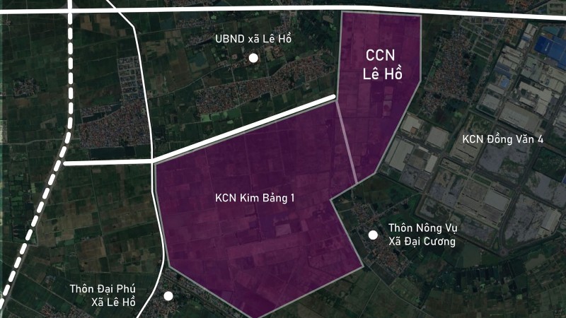 Toàn cảnh Khu công nghiệp Kim Bảng 1 rộng 230 ha đang xây dựng