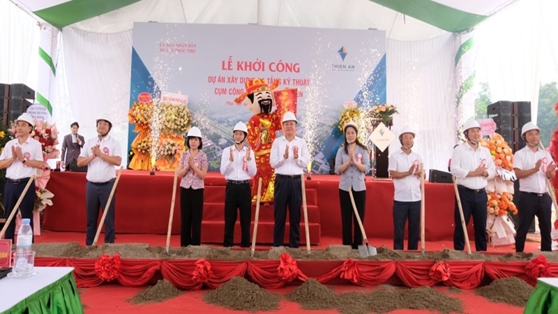Khởi công Cụm công nghiệp Long Xuyên, huyện Phúc Thọ
