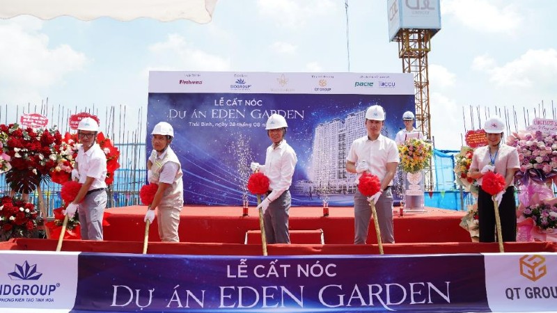 Chính thức cất nóc dự án cao nhất Thái Bình Eden Garden