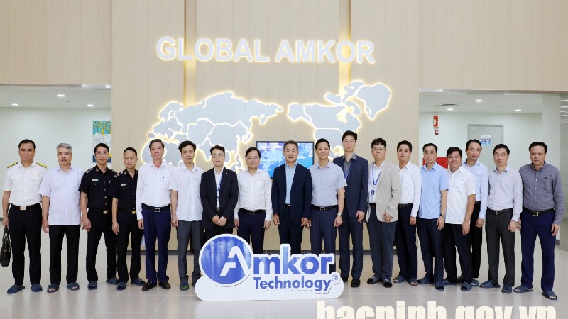 Thường trực Tỉnh ủy thăm, làm việc tại Công ty Amkor Technology Việt Nam