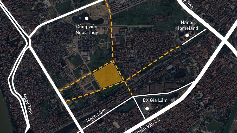 Hình ảnh dự án công viên, hồ điều hòa gần 6 ha đang xây ở quận Long Biên