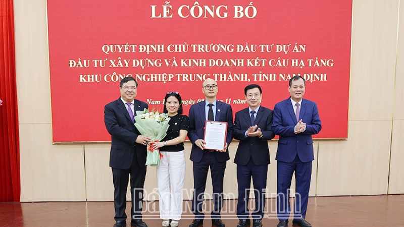 Một khu công nghiệp rộng 200 ha ở Nam Định dự kiến khởi công vào tháng 6 năm tới