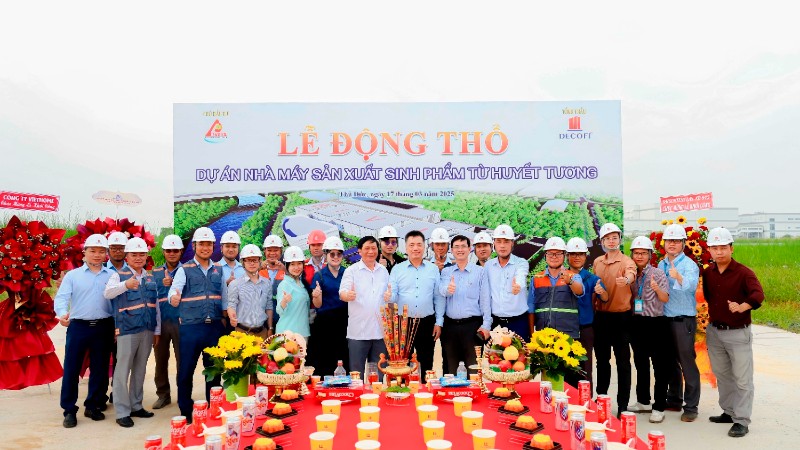 Decofi động thổ xây dựng Nhà máy sản xuất sinh phẩm từ huyết tương