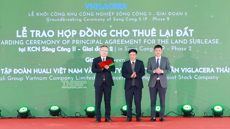 Công ty TNHH Tập đoàn Huali Việt Nam rót vốn 100 triệu USD vào Khu công nghiệp Sông Công II – Giai đoạn 2