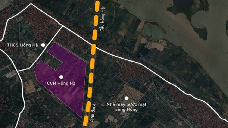 Hà Nội sắp khởi công cụm công nghiệp 6ha ngay chân cầu Hồng Hà