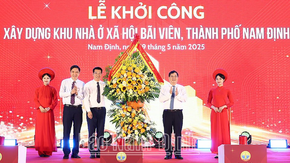 Khởi công xây dựng dự án Khu nhà ở xã hội Bãi Viên