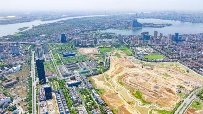 Công viên quy mô 65ha tọa lạc tại khu đô thị cao cấp Hà Nội đang dần lộ diện