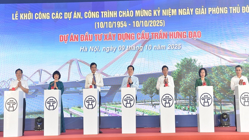 Hà Nội khởi công cầu Trần Hưng Đạo 15.967 tỷ đồng