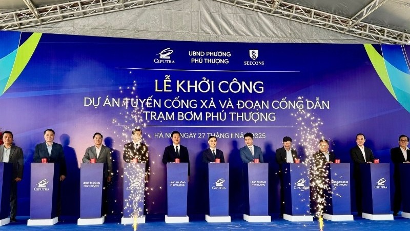 Khởi công dự án tiêu thoát nước quan trọng tại phường Phú Thượng