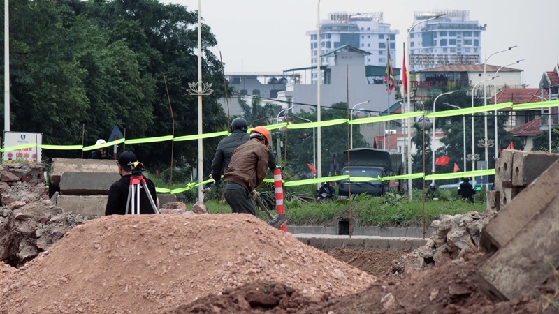 Cận cảnh dự án chống ngập cho KĐT Ciputra đang xây dựng