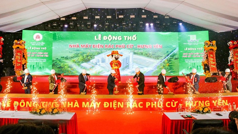 Hưng Yên: Khởi công dự án nhà máy điện rác 4.000 tỷ đồng