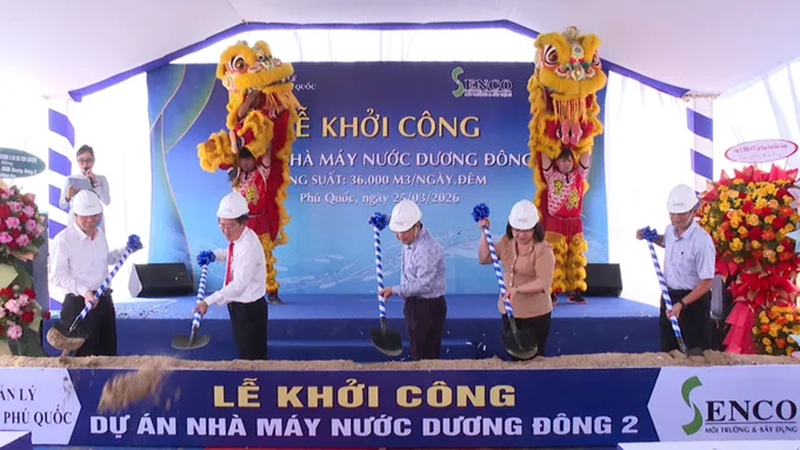 Khởi công nhà máy nước có vốn đầu tư 450 tỷ đồng ở Phú Quốc