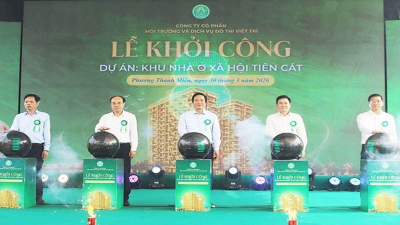 Phú Thọ khởi công khu nhà ở xã hội 452 tỉ đồng, có 316 căn hộ