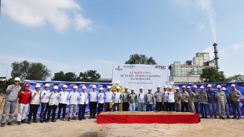 PVFCCo – Phú Mỹ khởi công dự án đầu tư bồn nguyên liệu Acid Phosphoric