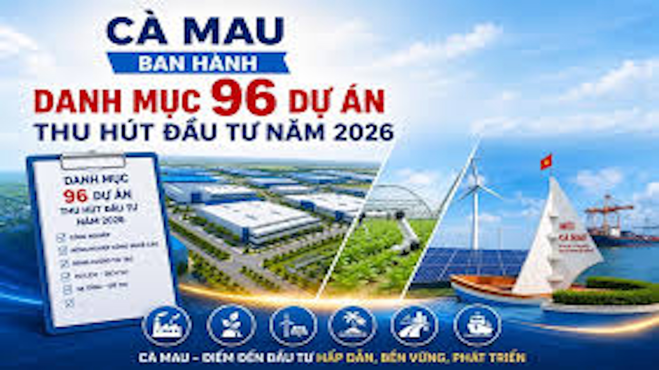 Cà Mau công bố 96 dự án thu hút đầu tư năm 2026