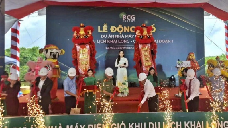 Cà Mau: Động thổ xây dựng nhà máy điện gió hơn 6.300 tỷ đồng